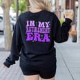 In My Retirement Era Groovy Retired Teacher 2025 Women Women's Sweatshirt Back Print Black In My Retirement Era Groovy Retired Teacher 2025 Women Women's Sweatshirt Back Print Black