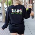 Retro Christmas Snowman FCS Teacher Family Consumer Science Women's Sweatshirt Back Print Black