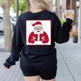 Retro All Done Christmas Special Ed Teacher Team Santa Women Women's Sweatshirt Back Print Black Retro All Done Christmas Special Ed Teacher Team Santa Women Women's Sweatshirt Back Print Black