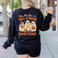 Retro Are You Fall O Ween Directions Ghost Teacher Spooky Women's Sweatshirt Back Print Black Retro Are You Fall O Ween Directions Ghost Teacher Spooky Women's Sweatshirt Back Print Black