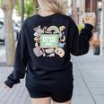 Retro Hooray It's Art Day Art Teacher Back To School Women Women's Sweatshirt Back Print Black Retro Hooray It's Art Day Art Teacher Back To School Women Women's Sweatshirt Back Print Black