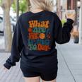 Retro PE Teacher What Are We Doing Today School Coach Women Women's Sweatshirt Back Print Black Retro PE Teacher What Are We Doing Today School Coach Women Women's Sweatshirt Back Print Black