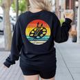 Retro Vintage Paint Palette Costume Artist Art Teacher Men Women Women's Sweatshirt Back Print Black Retro Vintage Paint Palette Costume Artist Art Teacher Men Women Women's Sweatshirt Back Print Black