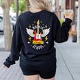 Rockin 50 Days Of School 50th Day Of School Teacher Student Men Women Girls Kids Women's Sweatshirt Back Print Black