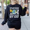 Rotation Of Earth Science Teacher Earth Day Men Women Women's Sweatshirt Back Print Black Rotation Of Earth Science Teacher Earth Day Men Women Women's Sweatshirt Back Print Black