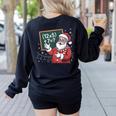Santa Teacher 67 Math Christmas Xmas Holiday Number 67 Women's Sweatshirt Back Print Black Santa Teacher 67 Math Christmas Xmas Holiday Number 67 Women's Sweatshirt Back Print Black