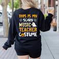 This Is My Scary Music Teacher Halloween Costumes Pajama Women's Sweatshirt Back Print Black This Is My Scary Music Teacher Halloween Costumes Pajama Women's Sweatshirt Back Print Black