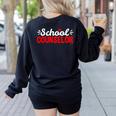 School Counselor Teacher Guidance Counseling For Men Women Kids Women's Sweatshirt Back Print Black School Counselor Teacher Guidance Counseling For Men Women Kids Women's Sweatshirt Back Print Black