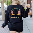 These Boots Are Made Teaching Western Cowboy Teacher Women's Sweatshirt Back Print Black