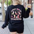 These Boots Are Made For Teaching Western Cowgirl Teacher Women's Sweatshirt Back Print Black These Boots Are Made For Teaching Western Cowgirl Teacher Women's Sweatshirt Back Print Black