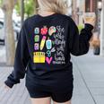 She Works Willingly With Her Hands Proverbs Daycare Teacher Men Women Women's Sweatshirt Back Print Black