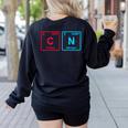 Six Seven Meme 6 7 Science Teacher 6-7 Periodic Table Women's Sweatshirt Back Print Black