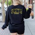 Sixth Grade Teacher Student Camouflage Back To School Women's Sweatshirt Back Print Black