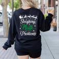 Sleighing Math Problem Xmas In Math Teacher Christmas Men Women Women's Sweatshirt Back Print Black