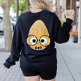 The Smart Seed Good Egg Teacher Halloween Costume Food Group Women's Sweatshirt Back Print Black