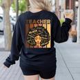 Smart Teacher Afro Girl Melanin African American Wowen Women's Sweatshirt Back Print Black Smart Teacher Afro Girl Melanin African American Wowen Women's Sweatshirt Back Print Black