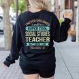 Social Studies Teacher Appreciation Men Women Women's Sweatshirt Back Print Black Social Studies Teacher Appreciation Men Women Women's Sweatshirt Back Print Black