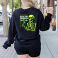Solve The Problem Skeleton Teacher Halloween Math Six Seven Women's Sweatshirt Back Print Black Solve The Problem Skeleton Teacher Halloween Math Six Seven Women's Sweatshirt Back Print Black