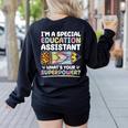 Special Educational Assistant And Sped Teacher Women's Sweatshirt Back Print Black Special Educational Assistant And Sped Teacher Women's Sweatshirt Back Print Black