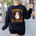 Spooky ESL Teacher Ghost Halloween School Women Women's Sweatshirt Back Print Black Spooky ESL Teacher Ghost Halloween School Women Women's Sweatshirt Back Print Black