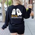 Spooky Ghost Inequalities Halloween Math Teacher Women's Sweatshirt Back Print Black Spooky Ghost Inequalities Halloween Math Teacher Women's Sweatshirt Back Print Black