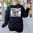 Stomp Out Bullying Back To School Education Teacher Women's Sweatshirt Back Print Black