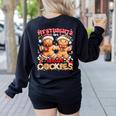 My Student Are Smart Cookies Pjs Christmas Xmas Teacher Women's Sweatshirt Back Print Black My Student Are Smart Cookies Pjs Christmas Xmas Teacher Women's Sweatshirt Back Print Black