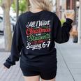 Students Saying 6-7 67 Six Seven Teacher Christmas Women's Sweatshirt Back Print Black Students Saying 6-7 67 Six Seven Teacher Christmas Women's Sweatshirt Back Print Black