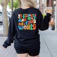My Students Are Out Of This World Space Groovy Teacher Women's Sweatshirt Back Print Black My Students Are Out Of This World Space Groovy Teacher Women's Sweatshirt Back Print Black