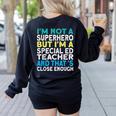 Superhero & Special Education Teacher Men Women Women's Sweatshirt Back Print Black