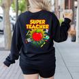 Superhero Teacher Appreciation Teaching Tee Women's Sweatshirt Back Print Black Superhero Teacher Appreciation Teaching Tee Women's Sweatshirt Back Print Black