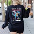 T Rex Dinosaur Unicorn Teachers Are Like Unicornasaurus Rex Women's Sweatshirt Back Print Black T Rex Dinosaur Unicorn Teachers Are Like Unicornasaurus Rex Women's Sweatshirt Back Print Black