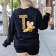 T Is For Teacher’s Aide Back To First Day Of School Leopard Men Women Girls Kids Women's Sweatshirt Back Print Black T Is For Teacher’s Aide Back To First Day Of School Leopard Men Women Girls Kids Women's Sweatshirt Back Print Black