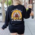 I Teach The Cutest Bees In The Beehive Teachers Day Women's Sweatshirt Back Print Black