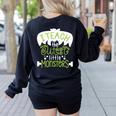 I Teach The Cutest Little Monsters Halloween Teacher Spooky Women's Sweatshirt Back Print Black I Teach The Cutest Little Monsters Halloween Teacher Spooky Women's Sweatshirt Back Print Black