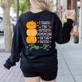 I Teach Cutest Pumpkins In Patch Thanksgiving Teacher Pre-K For Men Women Women's Sweatshirt Back Print Black I Teach Cutest Pumpkins In Patch Thanksgiving Teacher Pre-K For Men Women Women's Sweatshirt Back Print Black