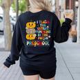 I Teach The Cutest Pumpkins Preschool Teacher Halloween Women's Sweatshirt Back Print Black I Teach The Cutest Pumpkins Preschool Teacher Halloween Women's Sweatshirt Back Print Black