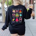 Teacher Christian God Says I Am Faith Religious Bible Verse Women's Sweatshirt Back Print Black