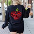 Teacher Day T Shirt Appreciation Day Apple Teach Learn Women's Sweatshirt Back Print Black Teacher Day T Shirt Appreciation Day Apple Teach Learn Women's Sweatshirt Back Print Black