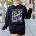 Teacher Dear Students Behind Me 1st Day Of School On Back Women's Sweatshirt Back Print Black Teacher Dear Students Behind Me 1st Day Of School On Back Women's Sweatshirt Back Print Black
