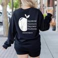 Teacher Empower Student Teacher Protest Supporter Red For Ed Women's Sweatshirt Back Print Black
