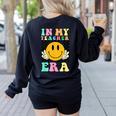 In My Teacher Era Retro Back To School Teacher Student Women's Sweatshirt Back Print Black In My Teacher Era Retro Back To School Teacher Student Women's Sweatshirt Back Print Black