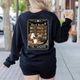 The Teacher Ghost Book Reading Books Lover Halloween Women's Sweatshirt Back Print Black The Teacher Ghost Book Reading Books Lover Halloween Women's Sweatshirt Back Print Black