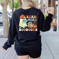 Teacher Halloween Cute Booooks Ghost Read More Books Women's Sweatshirt Back Print Black Teacher Halloween Cute Booooks Ghost Read More Books Women's Sweatshirt Back Print Black