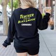 Teacher Halloween Tshirt Teacher From The Lagoon Men Women Women's Sweatshirt Back Print Black