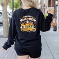 Teacher Halloween School Bus Driver Cute Ghost Witch Party Women's Sweatshirt Back Print Black