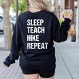 Teacher Hiking Shirt Teaching Hiker T Shirt Women's Sweatshirt Back Print Black Teacher Hiking Shirt Teaching Hiker T Shirt Women's Sweatshirt Back Print Black