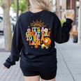 Teacher Life Back To School It's A Great A Day To Be A Lion Women's Sweatshirt Back Print Black