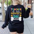 Teacher Off Duty Promoted To Stay At Home Dog Mom Teachers Women's Sweatshirt Back Print Black Teacher Off Duty Promoted To Stay At Home Dog Mom Teachers Women's Sweatshirt Back Print Black