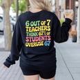 Teacher Overuse 67 Teacher Women's Sweatshirt Back Print Black Teacher Overuse 67 Teacher Women's Sweatshirt Back Print Black